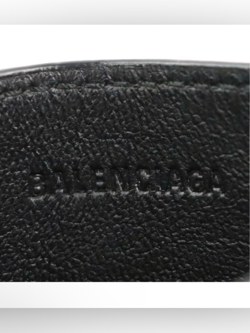 Balenciaga Black Pebbled Leather Card Case with Box - Picture 5 of 7